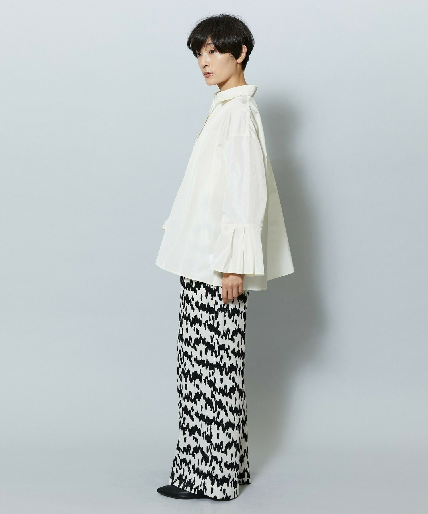 【MOGA】【Lサイズ】メモリーマイクロタフタプルオーバーシャツ 詳細画像 アイボリー 23