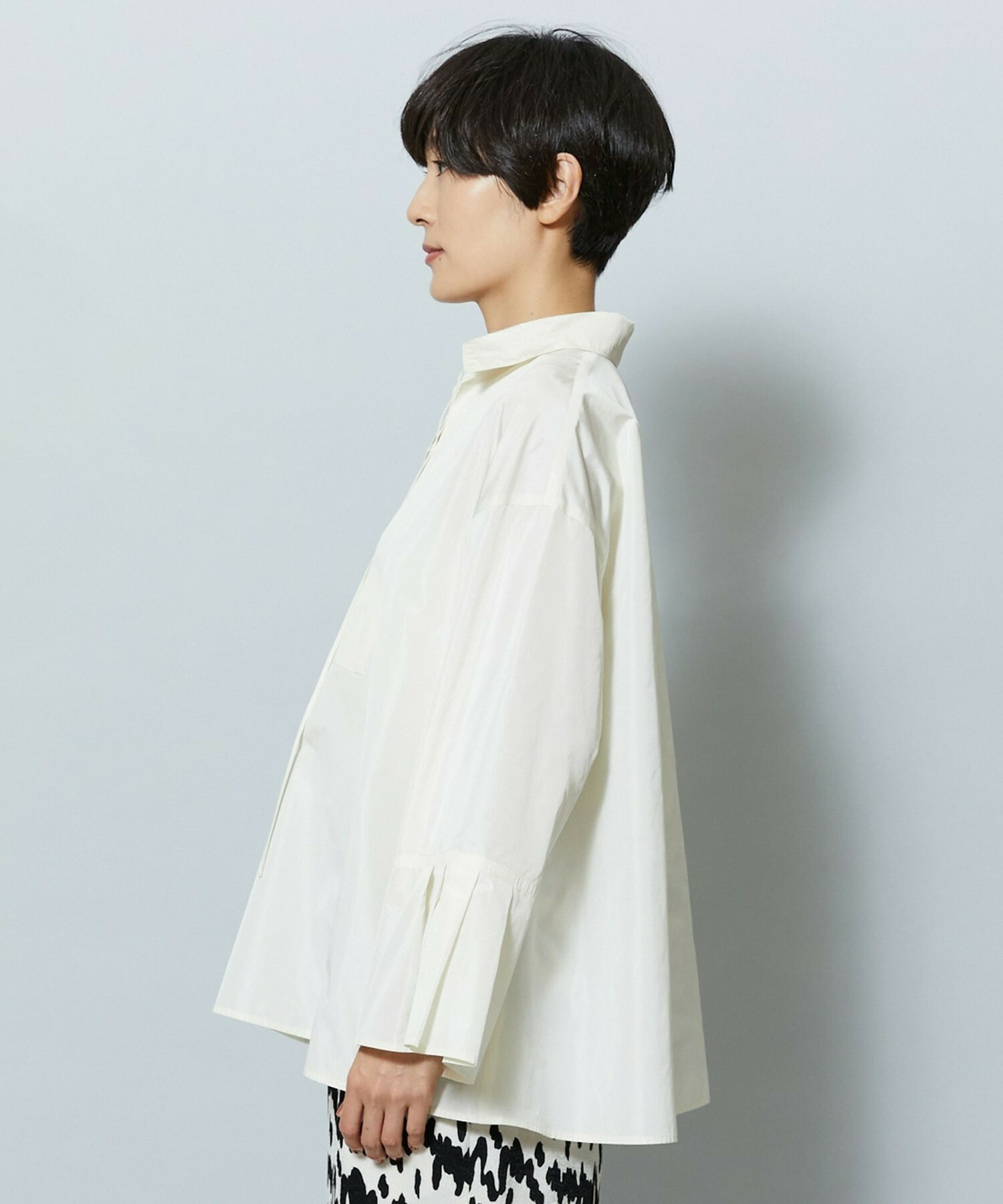 【MOGA】【Lサイズ】メモリーマイクロタフタプルオーバーシャツ 詳細画像 アイボリー 26