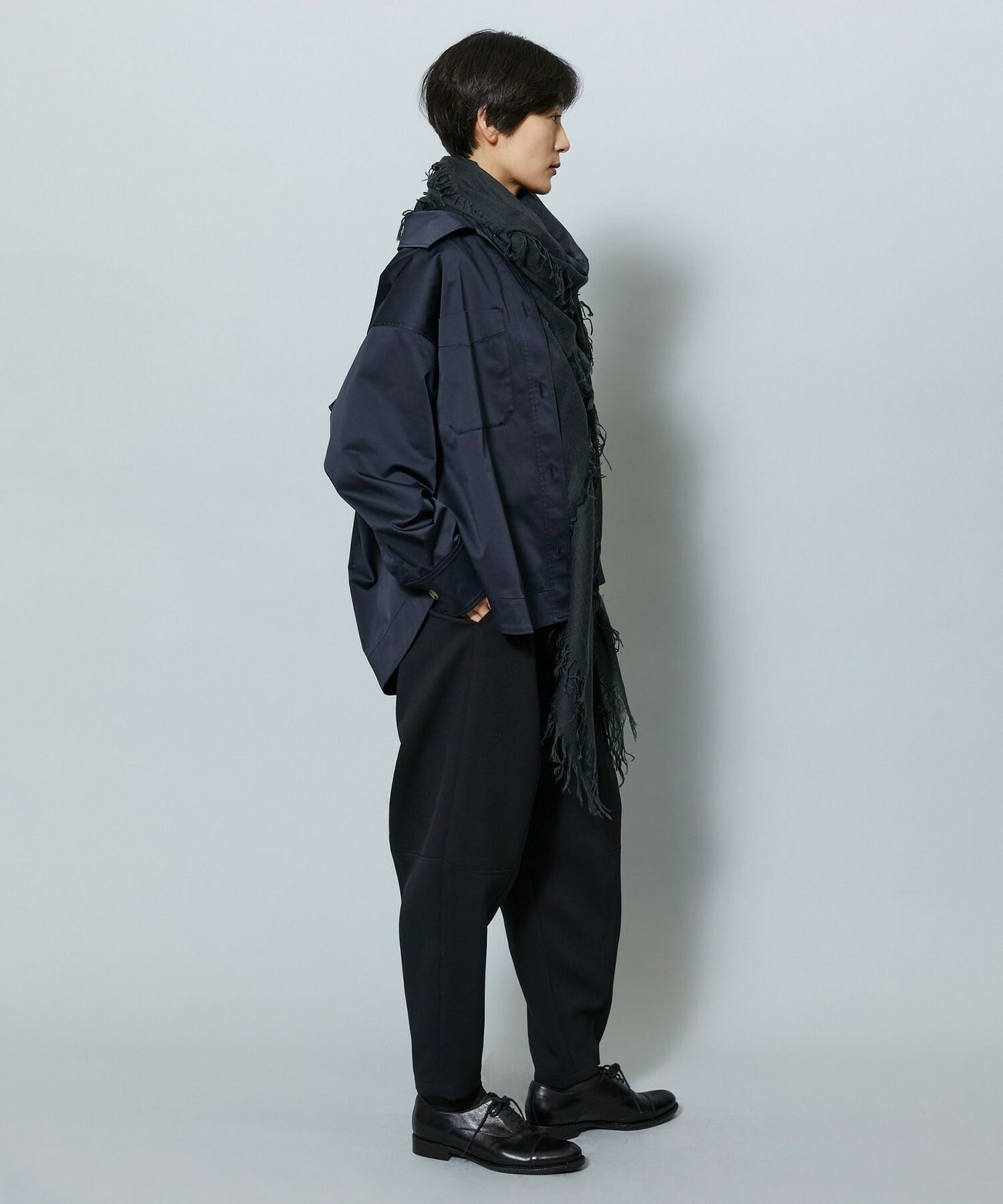 【MOGA】【Lサイズ】ストレッチタフタオーバーシャツ 詳細画像 ダークネイビー 16