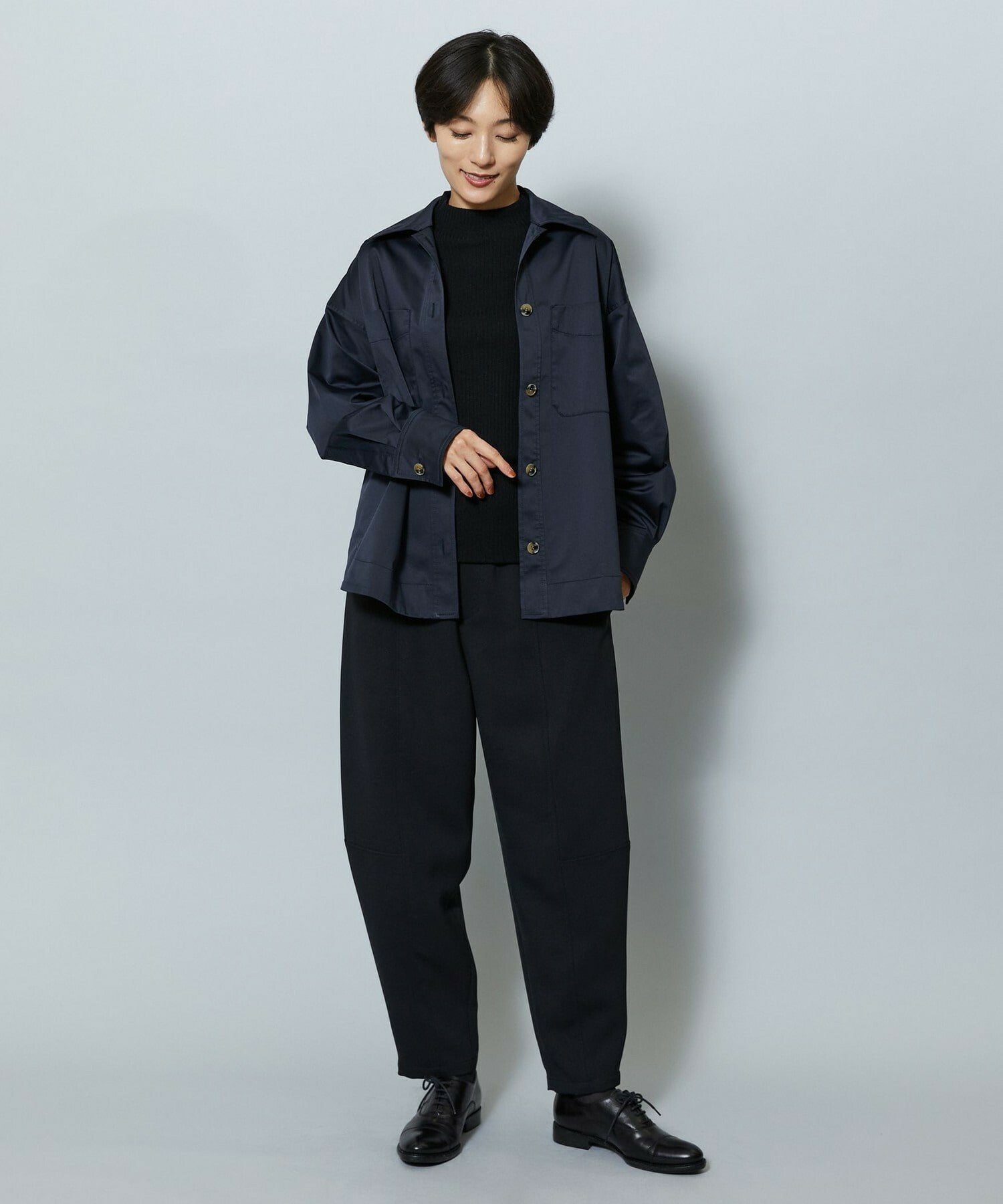 【MOGA】【Lサイズ】ストレッチタフタオーバーシャツ 詳細画像 ダークネイビー 19