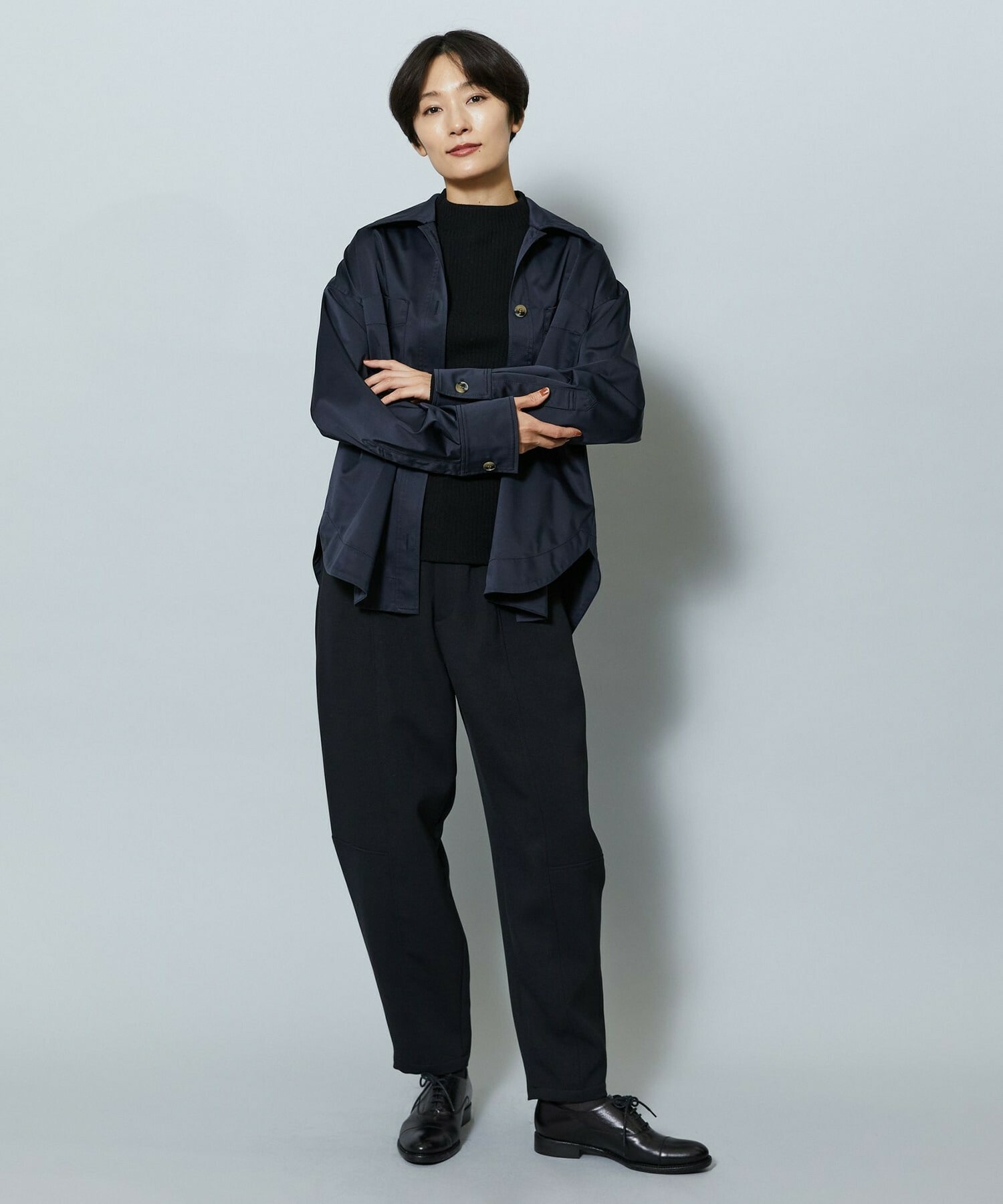 【MOGA】【Lサイズ】ストレッチタフタオーバーシャツ 詳細画像 ダークネイビー 21