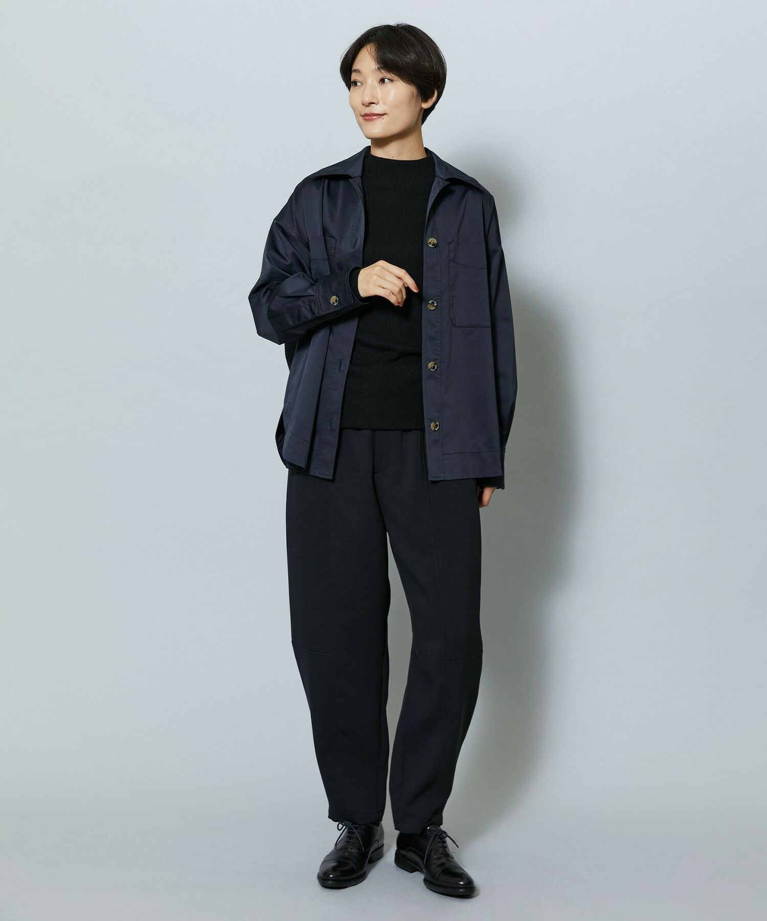 【MOGA】【Lサイズ】ストレッチタフタオーバーシャツ 詳細画像 ダークネイビー 25