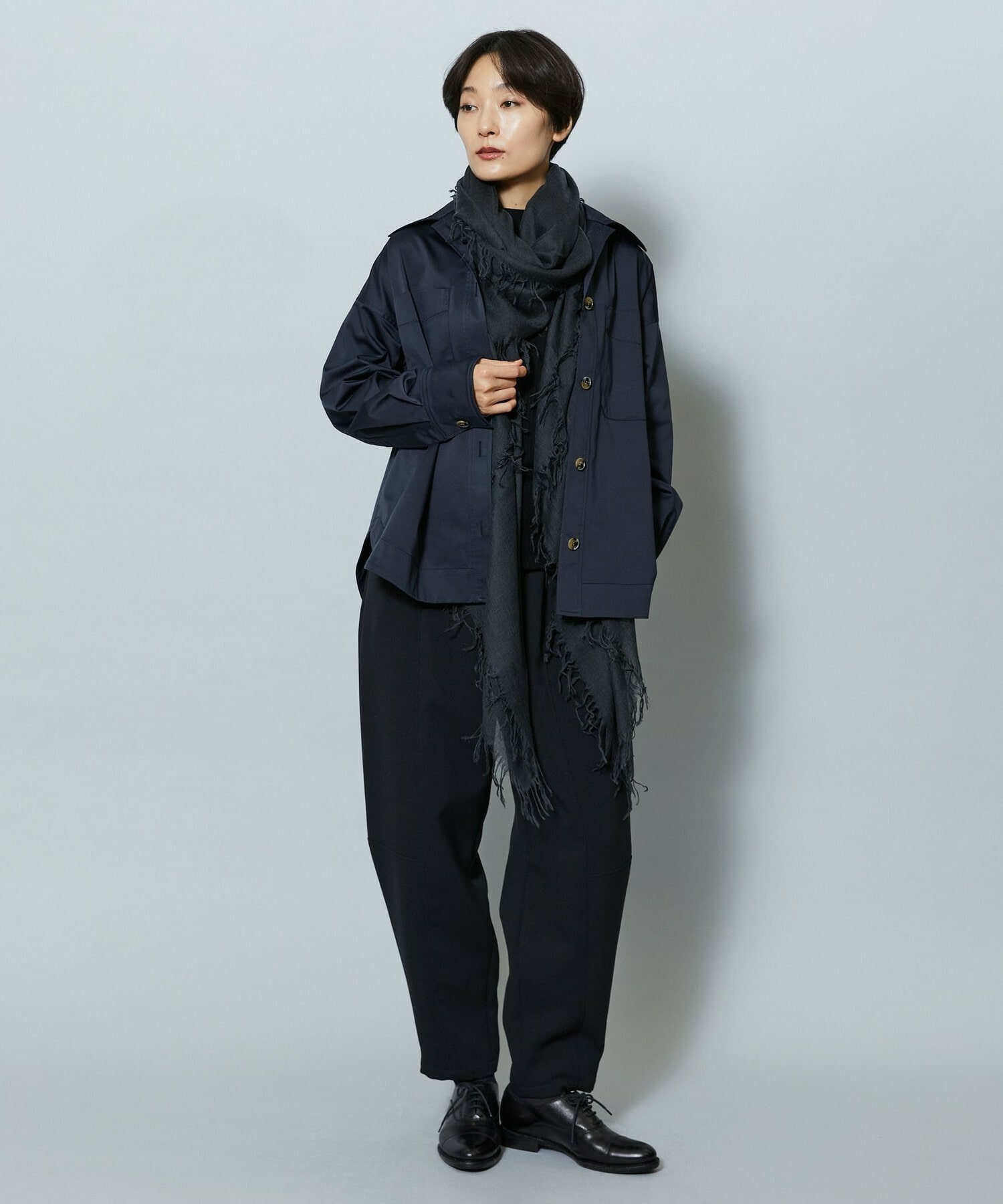 【MOGA】【Lサイズ】ストレッチタフタオーバーシャツ 詳細画像 ダークネイビー 7