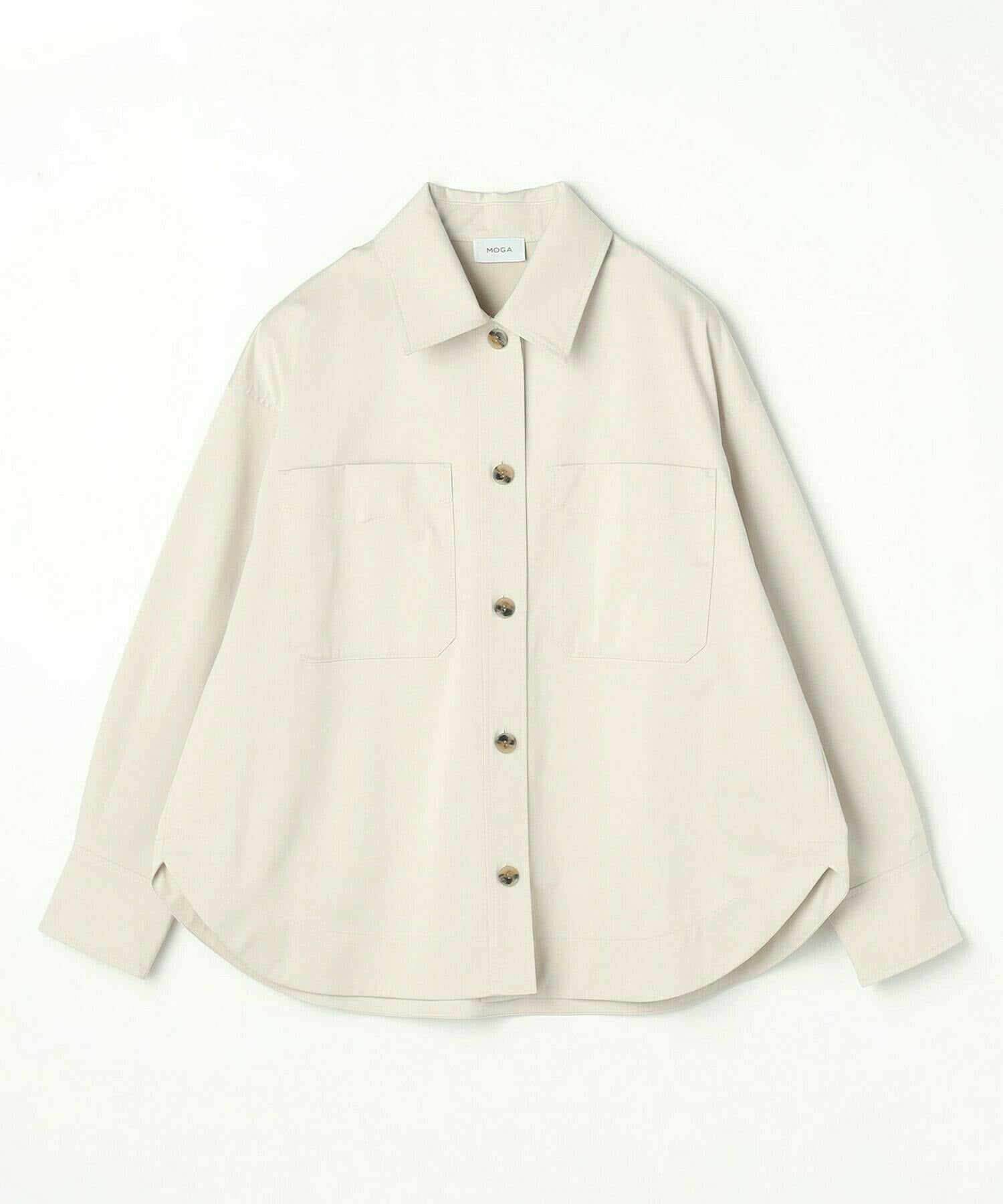 【MOGA】【Lサイズ】ストレッチタフタオーバーシャツ 詳細画像 ライトグレー 1