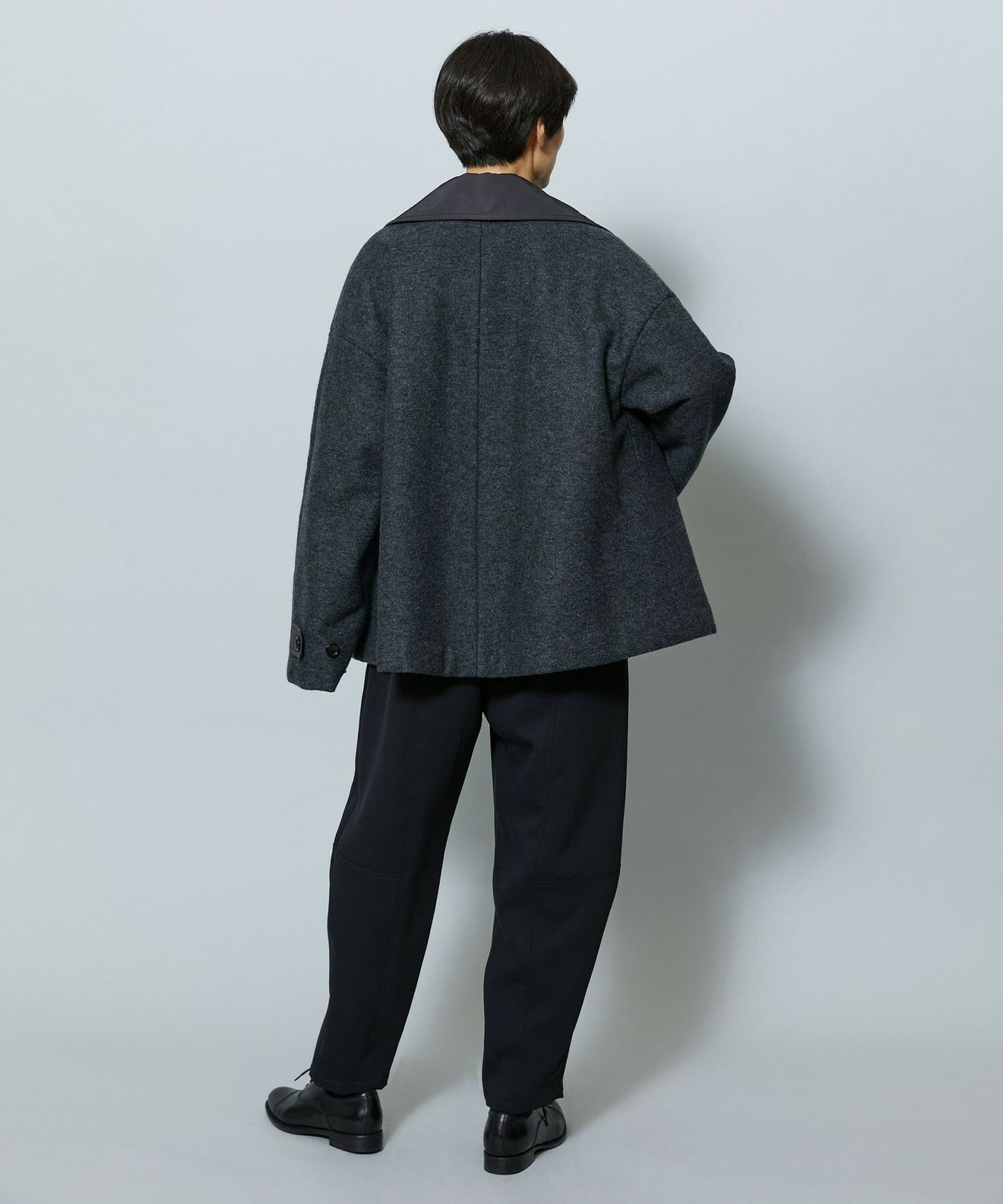 【MOGA】【Lサイズ】ウーリング圧縮テーラードコート 詳細画像 チャコールグレー 24