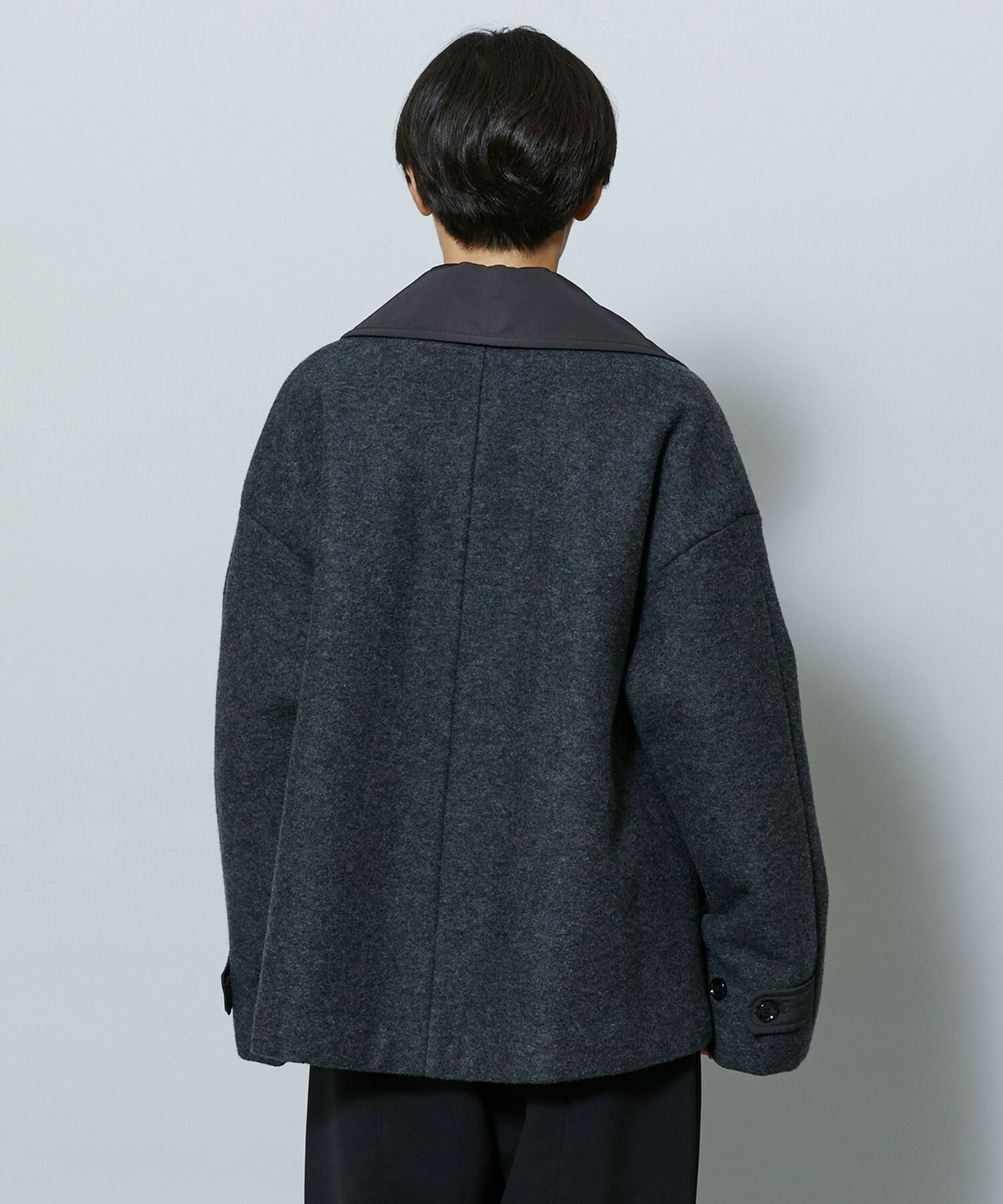 【MOGA】【Lサイズ】ウーリング圧縮テーラードコート 詳細画像 チャコールグレー 29