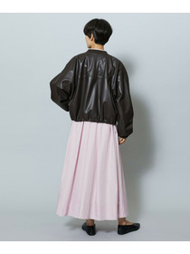 【MOGA】【Lサイズ】ソフトフェイクレザードルマンショートブルゾン 詳細画像 ダークブラウン 11