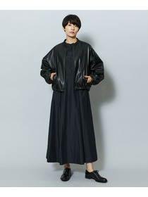 【MOGA】【Lサイズ】ソフトフェイクレザードルマンショートブルゾン 詳細画像 ダークブラウン 17