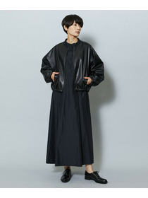 【MOGA】【Lサイズ】ソフトフェイクレザードルマンショートブルゾン 詳細画像 ダークブラウン 18