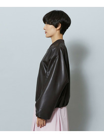 【MOGA】【Lサイズ】ソフトフェイクレザードルマンショートブルゾン 詳細画像 ダークブラウン 26