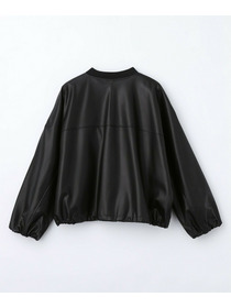 【MOGA】【Lサイズ】ソフトフェイクレザードルマンショートブルゾン 詳細画像 ダークブラウン 6