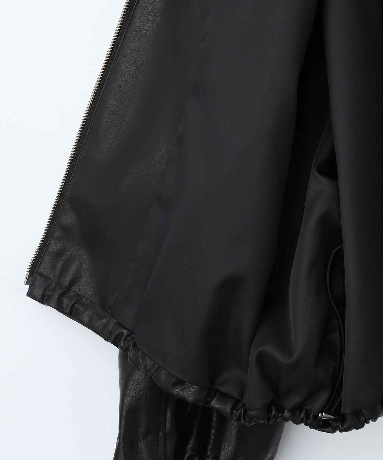 【MOGA】【Lサイズ】ソフトフェイクレザードルマンショートブルゾン 詳細画像 ダークブラウン 4