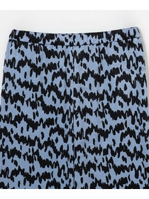 【MOGA】【Lサイズ】ベルベットサテンハンドドローイングプリントパンツ 詳細画像 オフホワイト 1