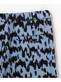 【MOGA】【Lサイズ】ベルベットサテンハンドドローイングプリントパンツ 詳細画像 オフホワイト 3