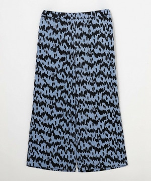 【MOGA】【Lサイズ】ベルベットサテンハンドドローイングプリントパンツ 詳細画像 サックスブルー 1