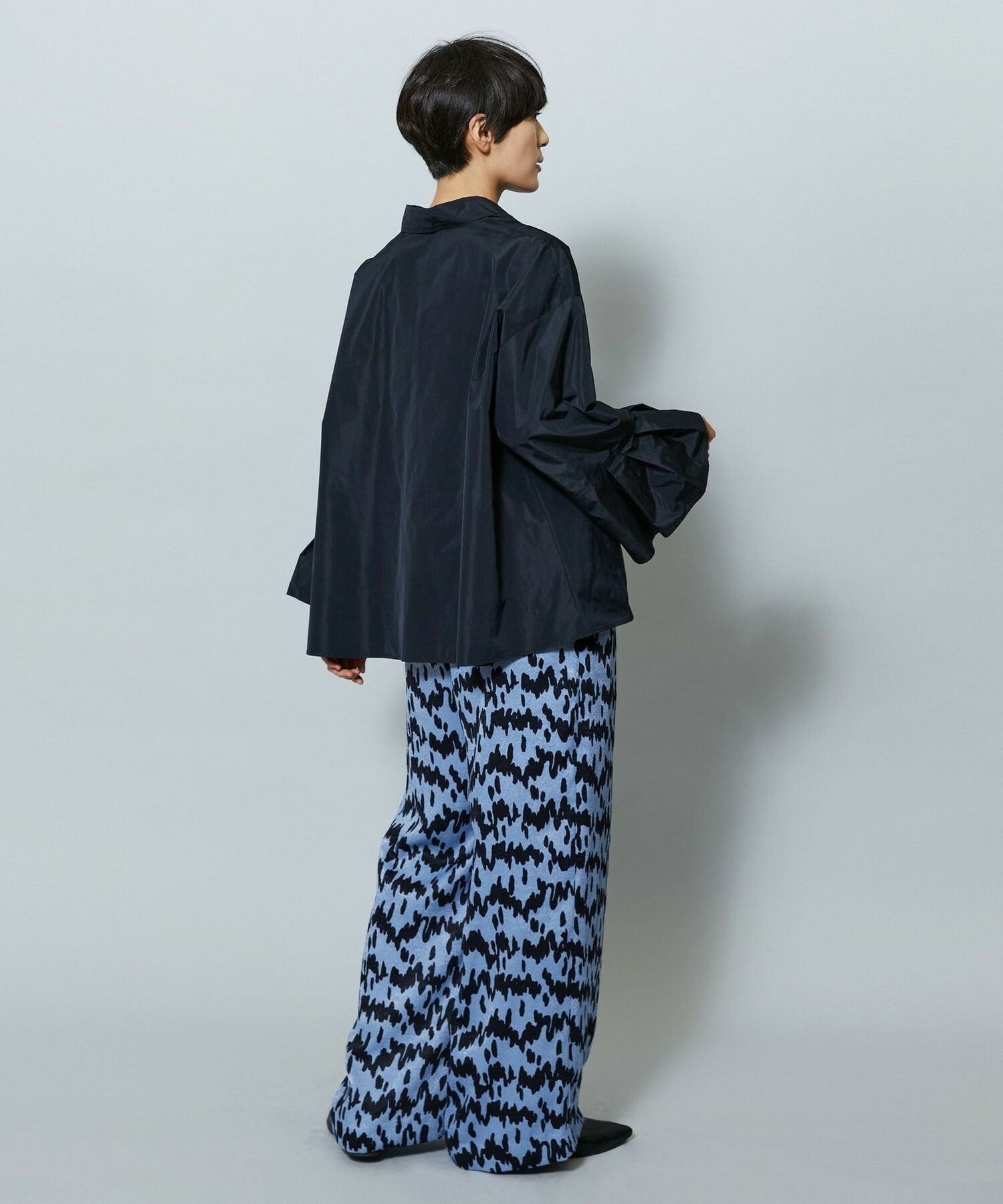 【MOGA】【Lサイズ】ベルベットサテンハンドドローイングプリントパンツ 詳細画像 オフホワイト 17