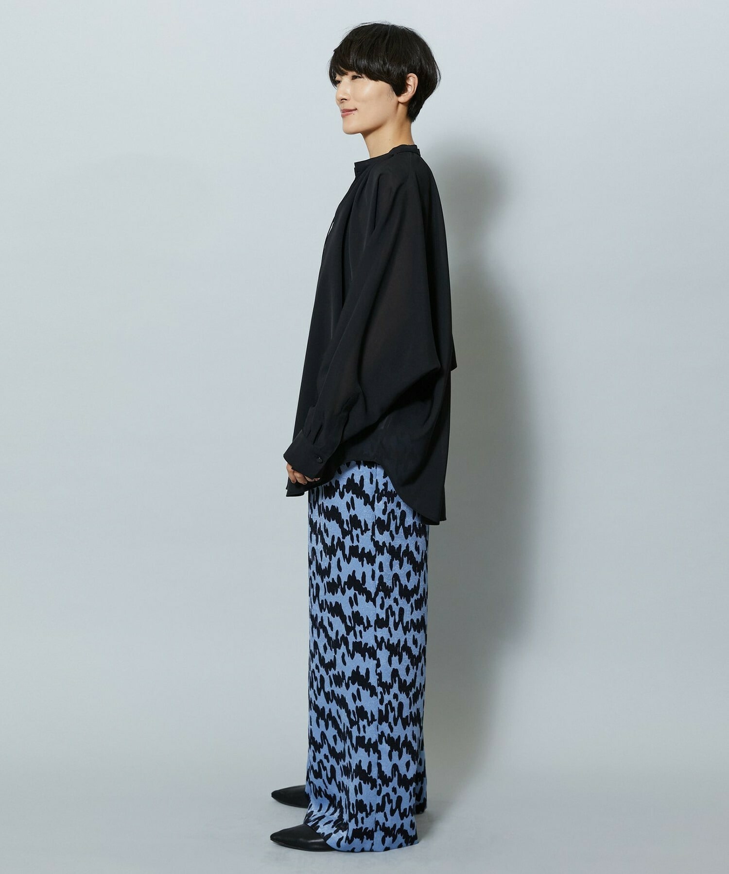 【MOGA】【Lサイズ】ベルベットサテンハンドドローイングプリントパンツ 詳細画像 オフホワイト 19