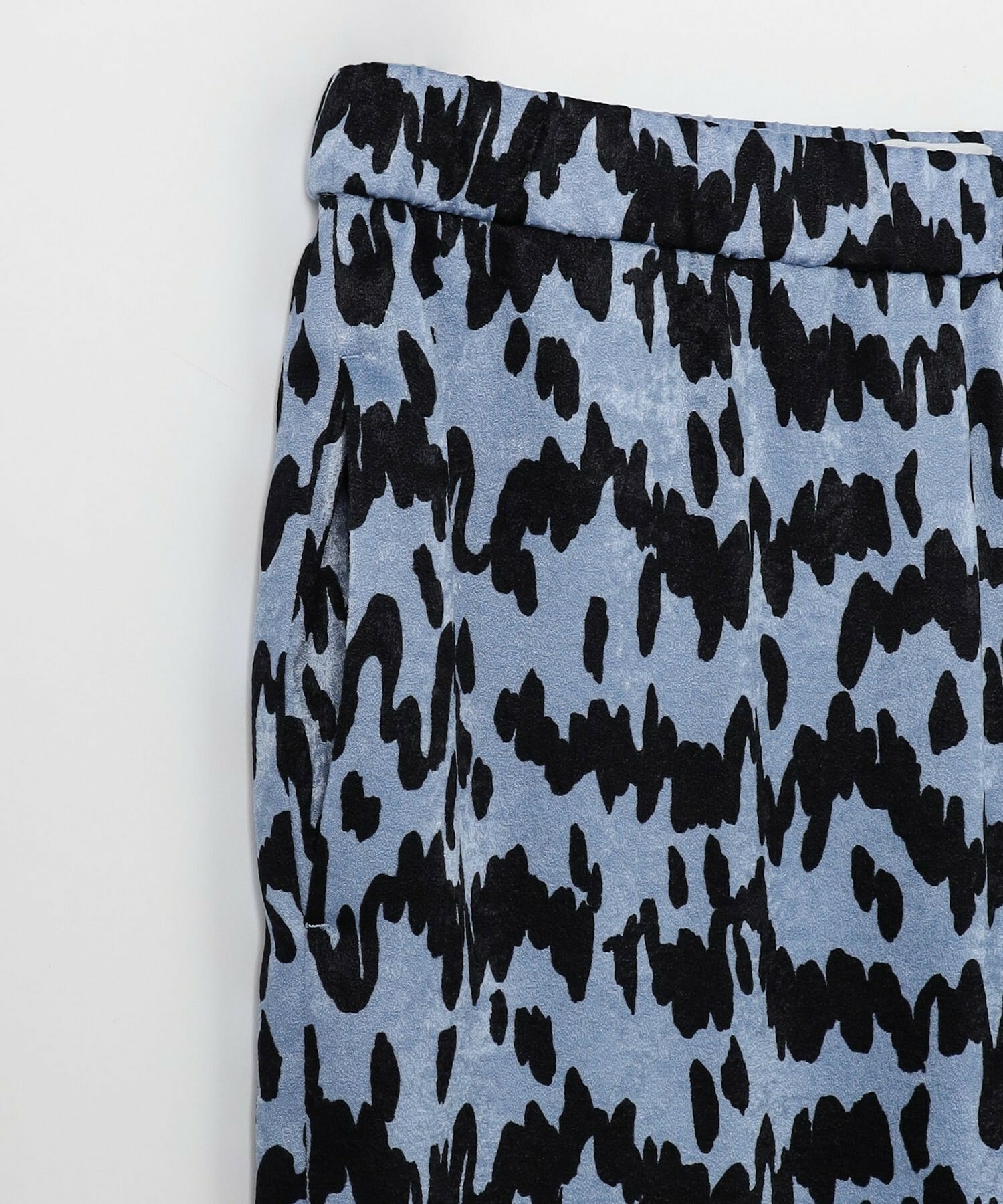 【MOGA】【Lサイズ】ベルベットサテンハンドドローイングプリントパンツ 詳細画像 オフホワイト 2