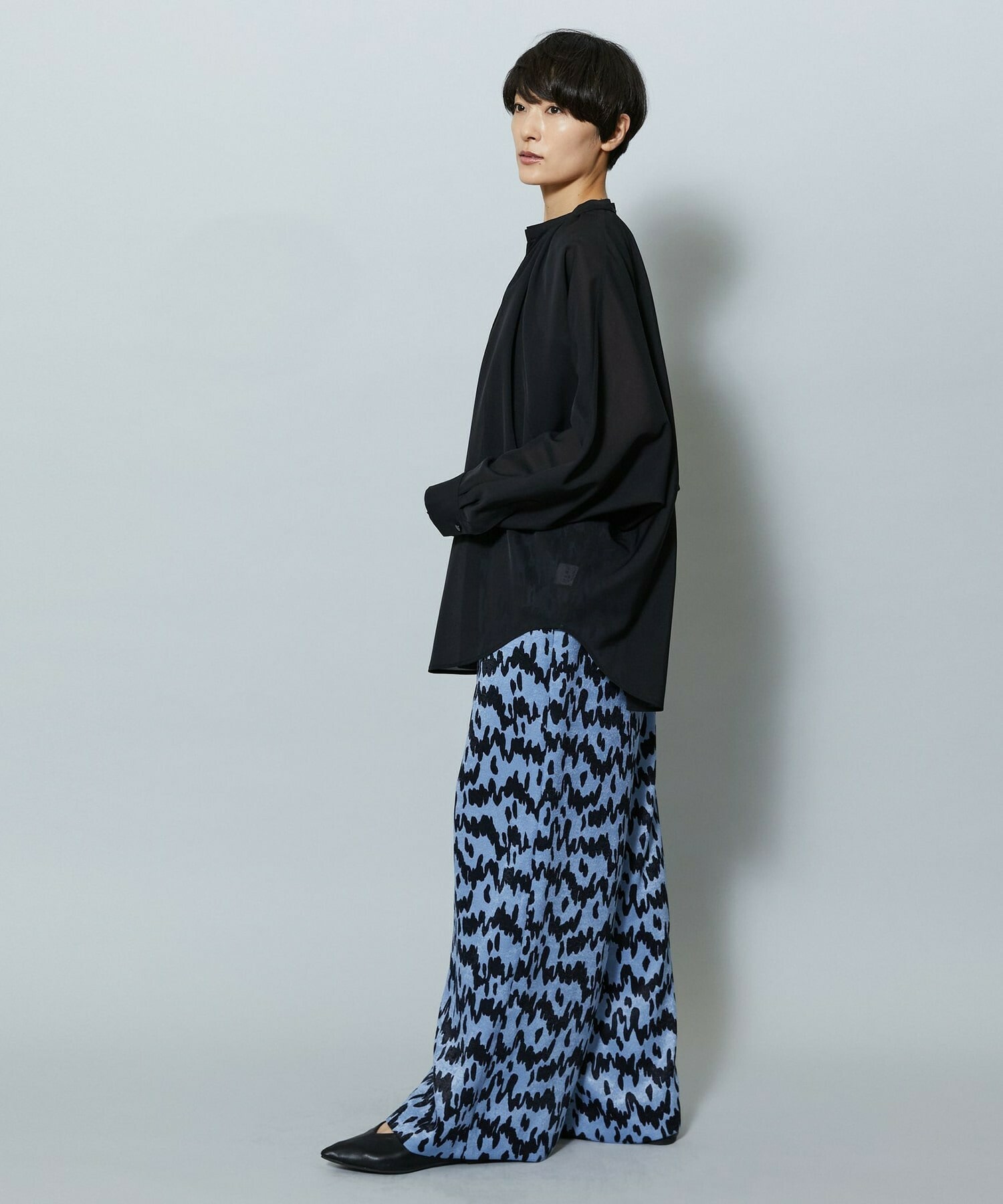 【MOGA】【Lサイズ】ベルベットサテンハンドドローイングプリントパンツ 詳細画像 オフホワイト 20