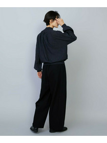 【MOGA】【Lサイズ】ウールリネンツイルバレルワイドパンツ 詳細画像 グレー 4