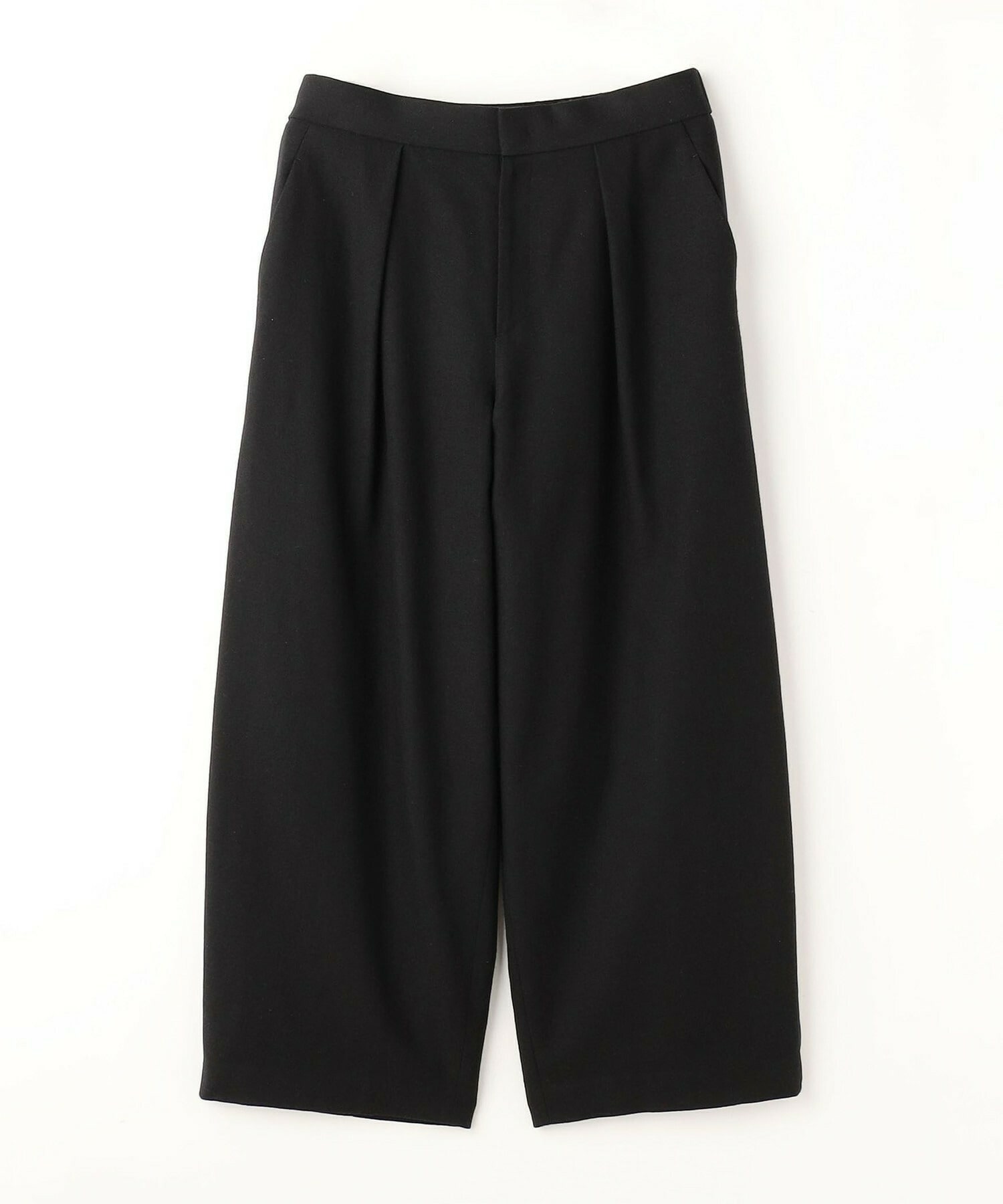 【MOGA】【Lサイズ】ウールリネンツイルバレルワイドパンツ 詳細画像 ブラック 1