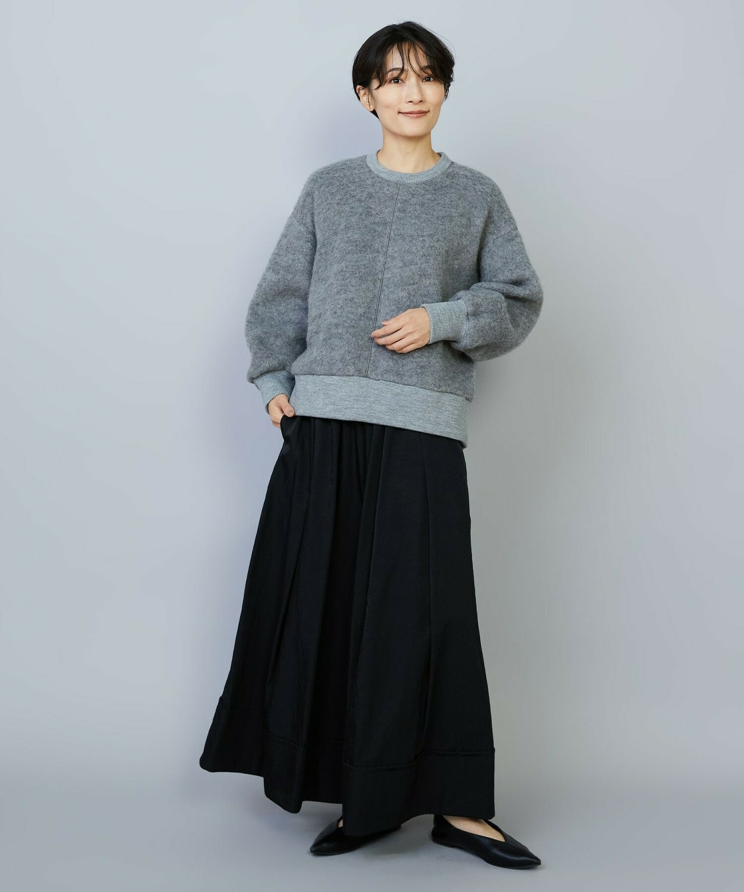 【MOGA】【Lサイズ】ツイルナイロンキュロットパンツ 詳細画像 ブラック 1