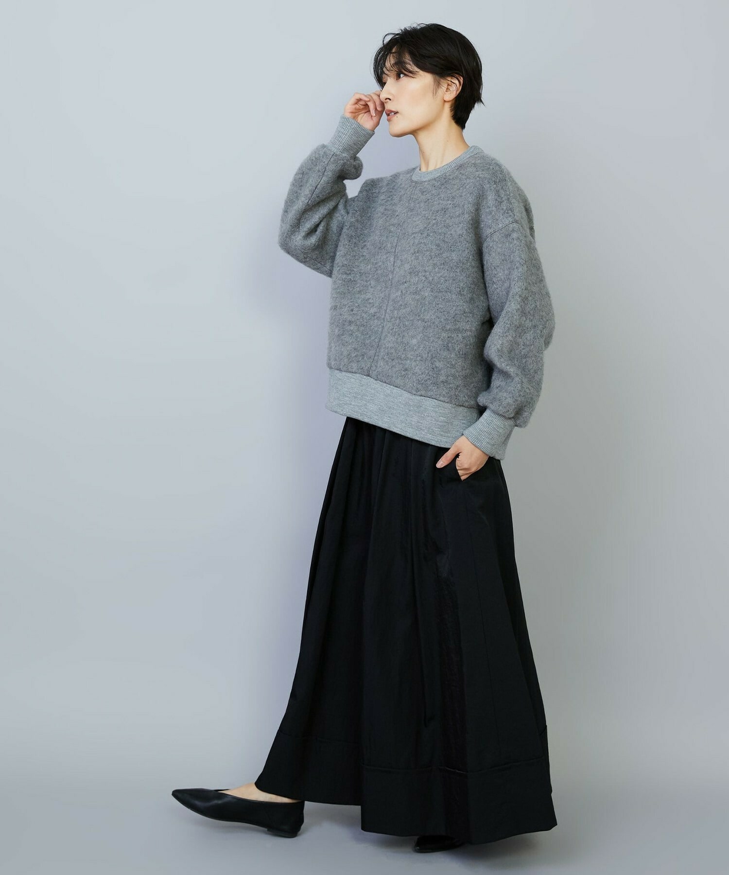 【MOGA】【Lサイズ】ツイルナイロンキュロットパンツ 詳細画像 ブラック 5