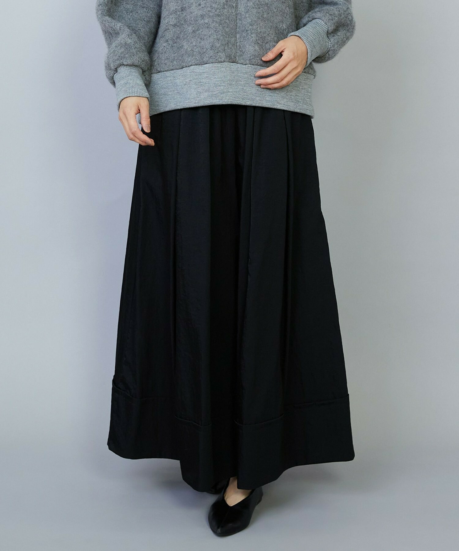 【MOGA】【Lサイズ】ツイルナイロンキュロットパンツ 詳細画像 ブラック 2