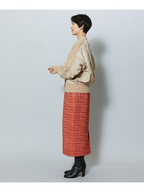 【MOGA】【Lサイズ】スラブツイードロングスカート 詳細画像 レッド 12