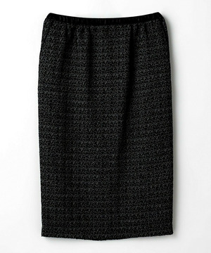 【MOGA】【Lサイズ】スラブツイードロングスカート 詳細画像 ブラック 1