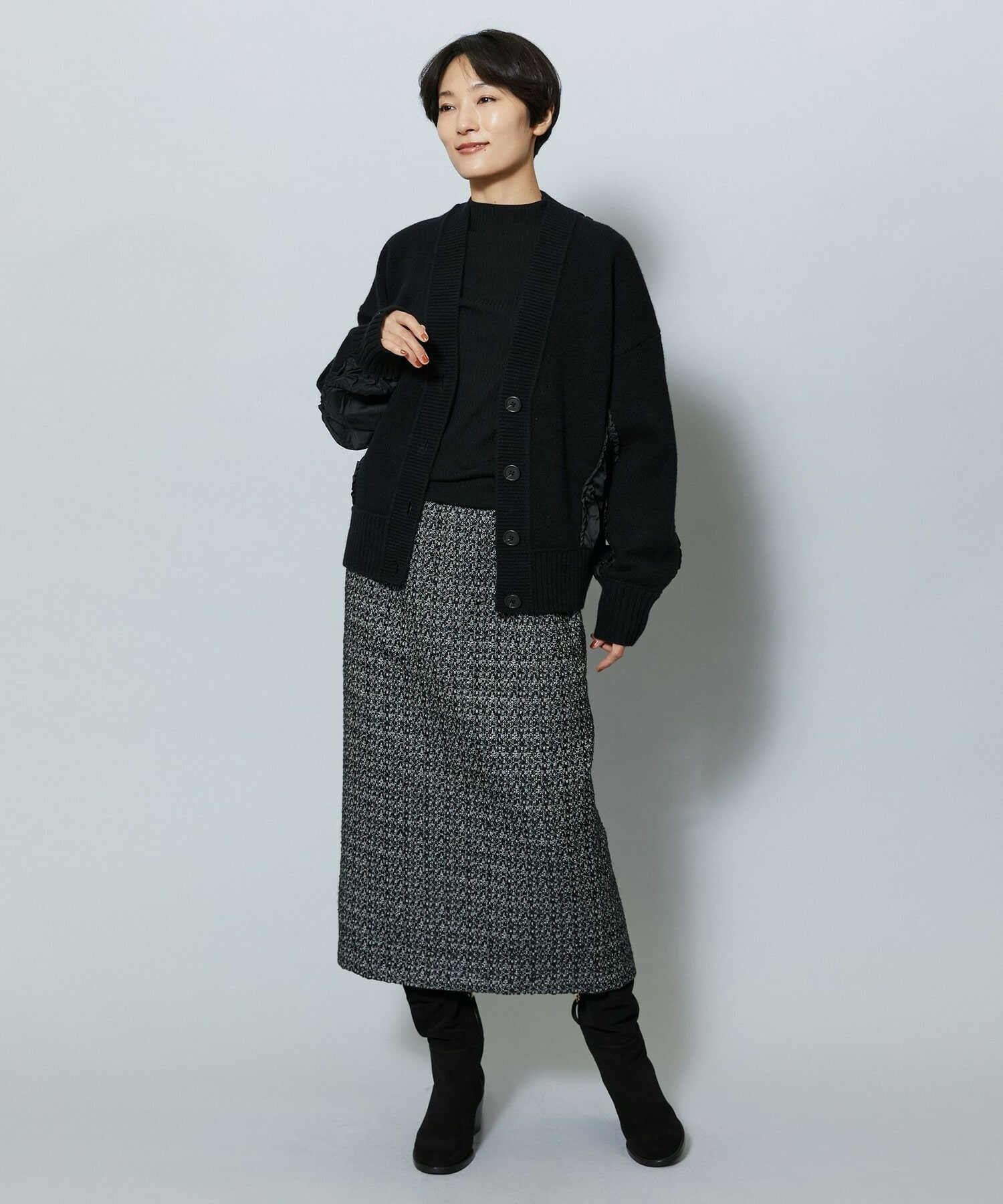 【MOGA】【Lサイズ】スラブツイードロングスカート 詳細画像 レッド 18