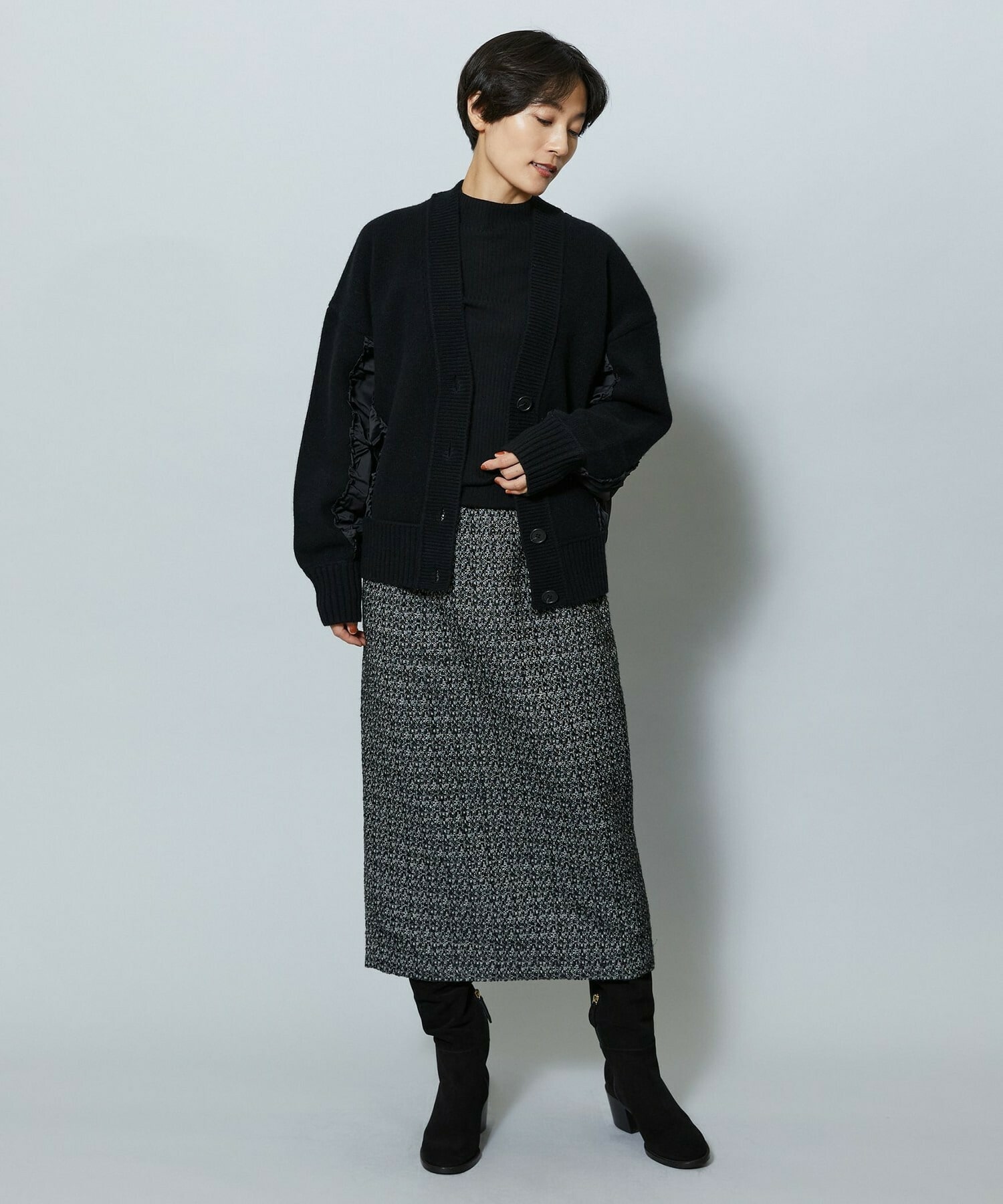 【MOGA】【Lサイズ】スラブツイードロングスカート 詳細画像 レッド 21