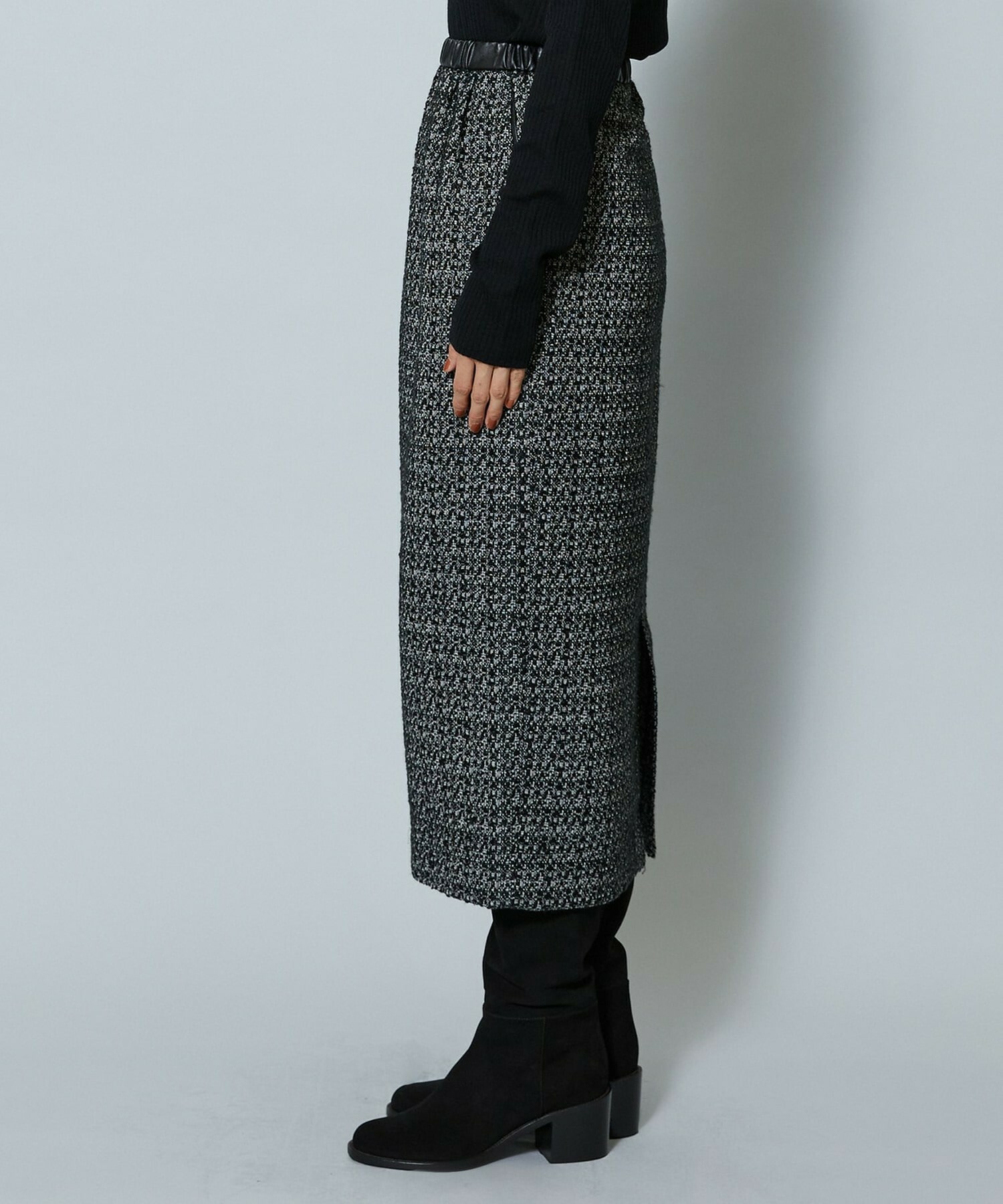 【MOGA】【Lサイズ】スラブツイードロングスカート 詳細画像 レッド 28