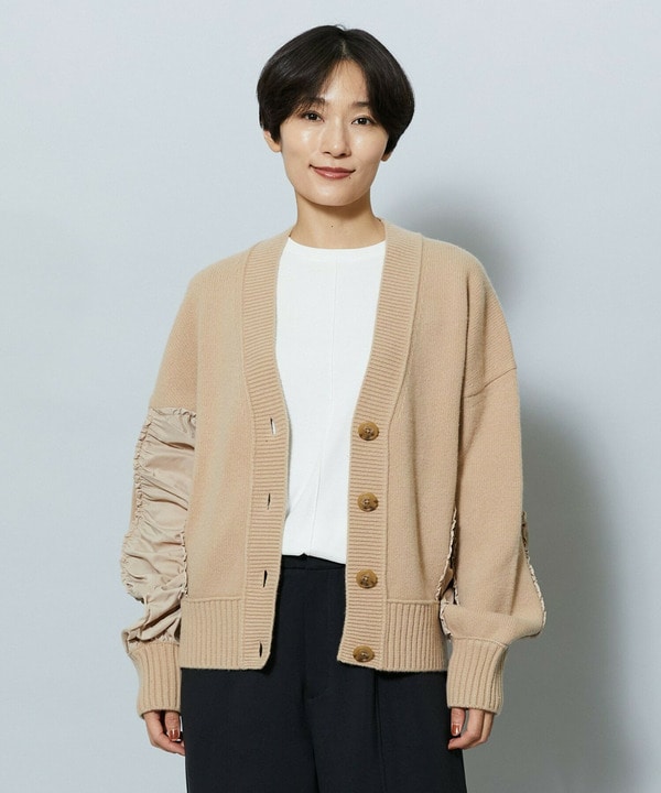 【Lサイズ】AQUAシャーリングカーディガン 詳細画像 キャメル 2
