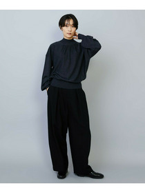 【MOGA】【Lサイズ】TOPAZギャザーパフスリーブニット 詳細画像 チャコールグレー 7