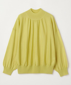 【MOGA】【Lサイズ】TOPAZギャザーパフスリーブニット 詳細画像 イエロー 1