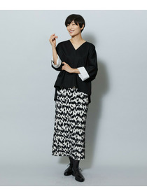 【MOGA】【Lサイズ】TAツイルVネックドルマンスリーブトップス 詳細画像 ブラック 15