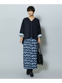 【MOGA】【Lサイズ】TAツイルVネックドルマンスリーブトップス 詳細画像 ブラック 17