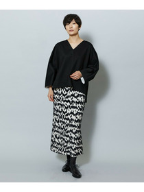 【MOGA】【Lサイズ】TAツイルVネックドルマンスリーブトップス 詳細画像 ブラック 7