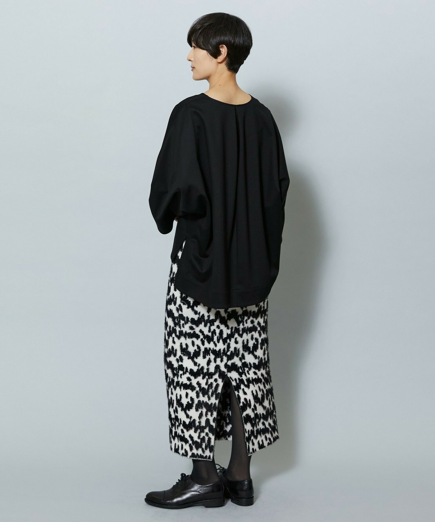 【MOGA】【Lサイズ】TAツイルVネックドルマンスリーブトップス 詳細画像 ブラック 10