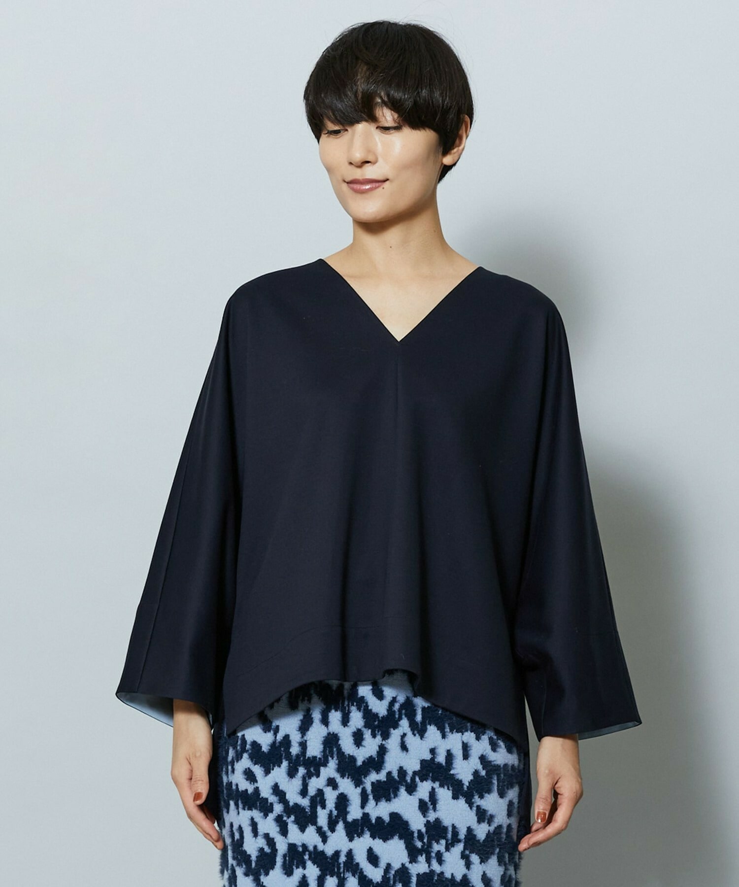 【MOGA】【Lサイズ】TAツイルVネックドルマンスリーブトップス 詳細画像 ブラック 26