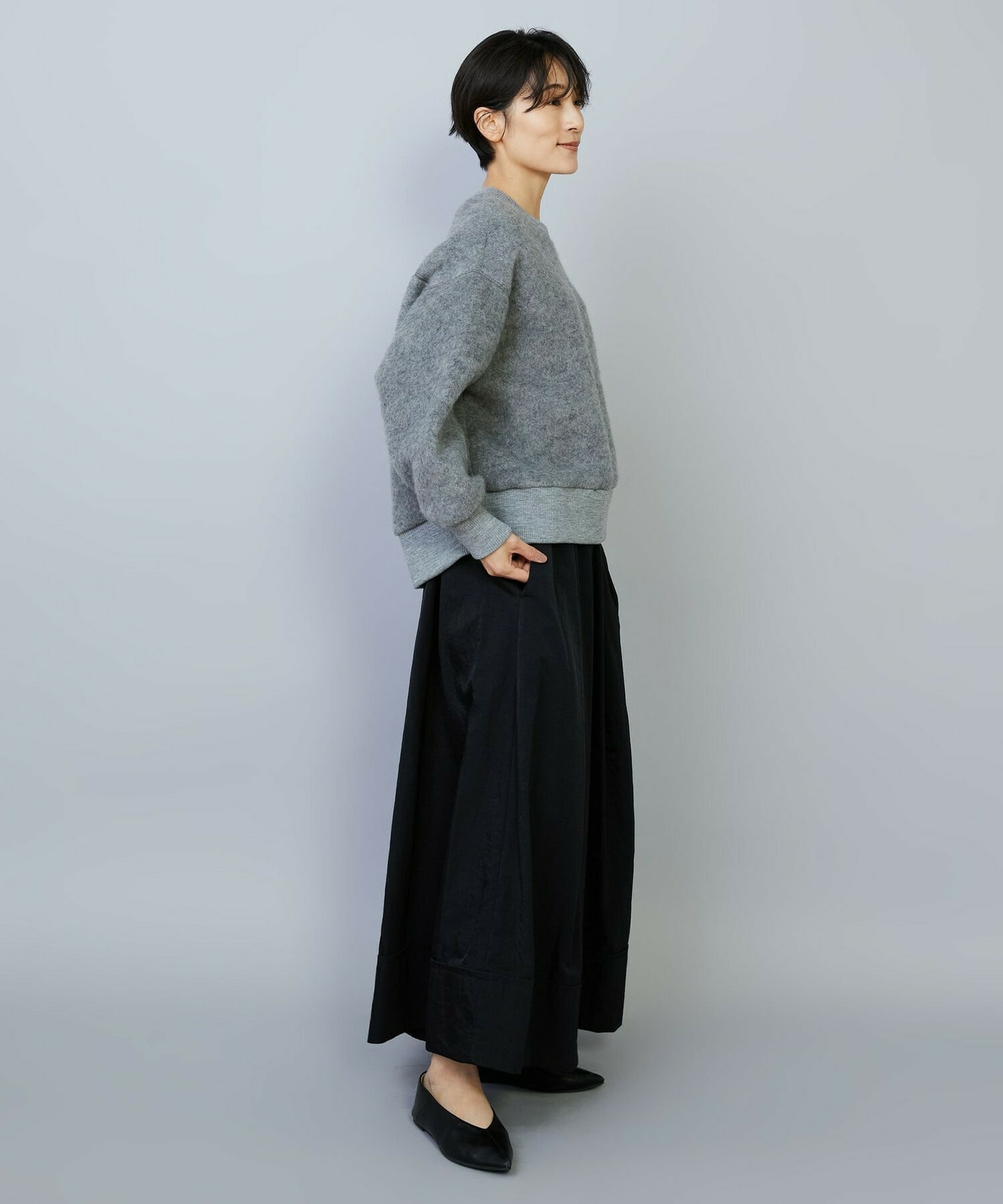 【MOGA】【Lサイズ】ウールシャギージャージートップス 詳細画像 ホワイト 10