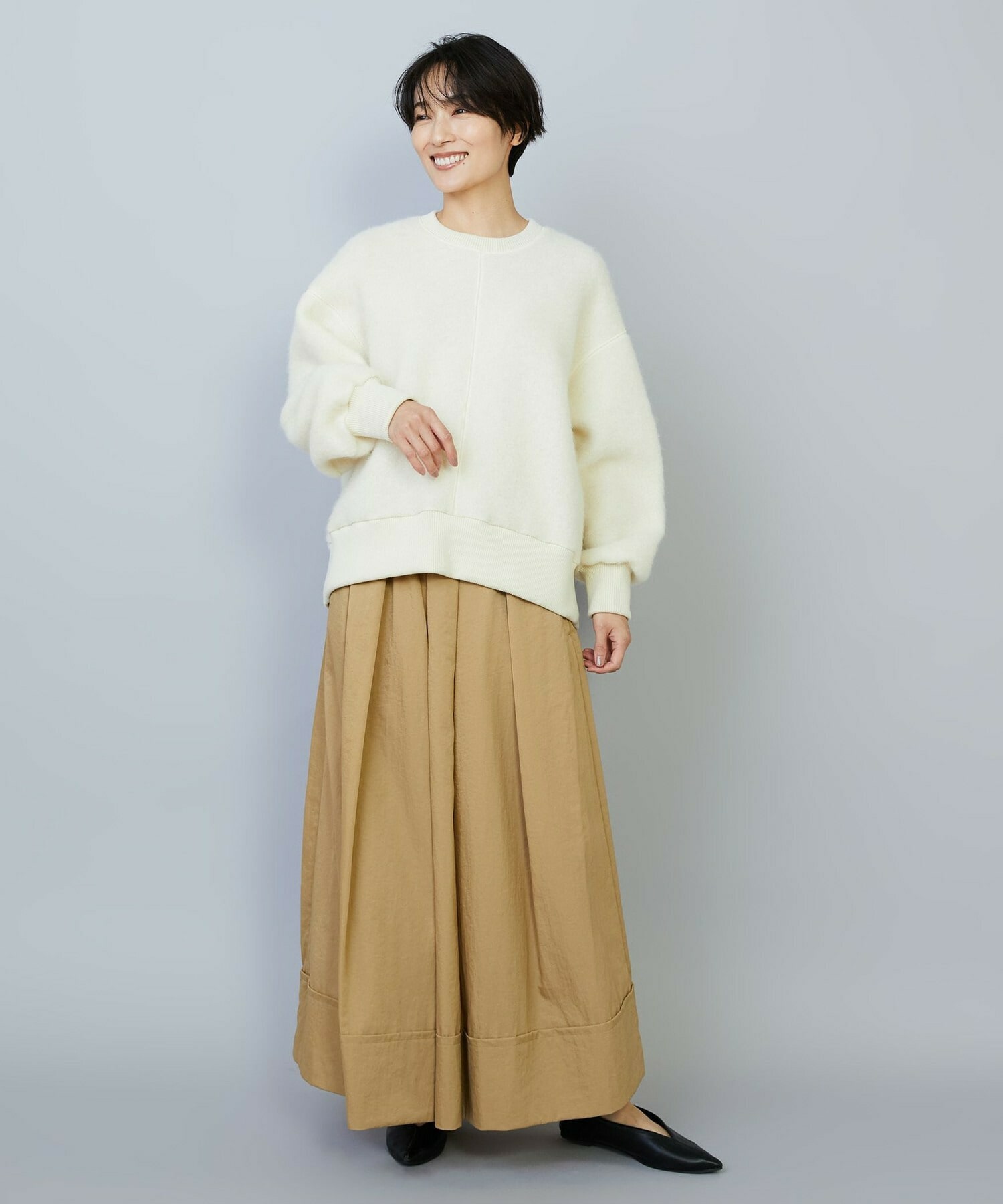 【MOGA】【Lサイズ】ウールシャギージャージートップス 詳細画像 ホワイト 12