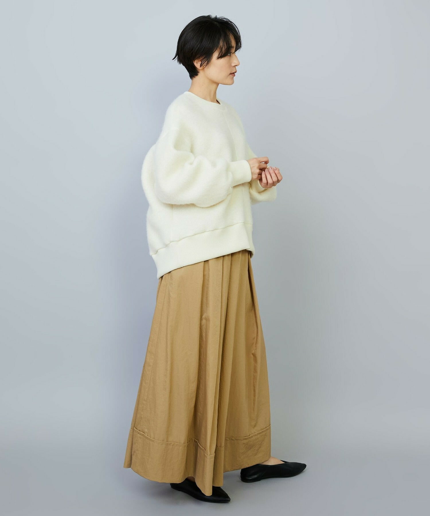 【MOGA】【Lサイズ】ウールシャギージャージートップス 詳細画像 ホワイト 18