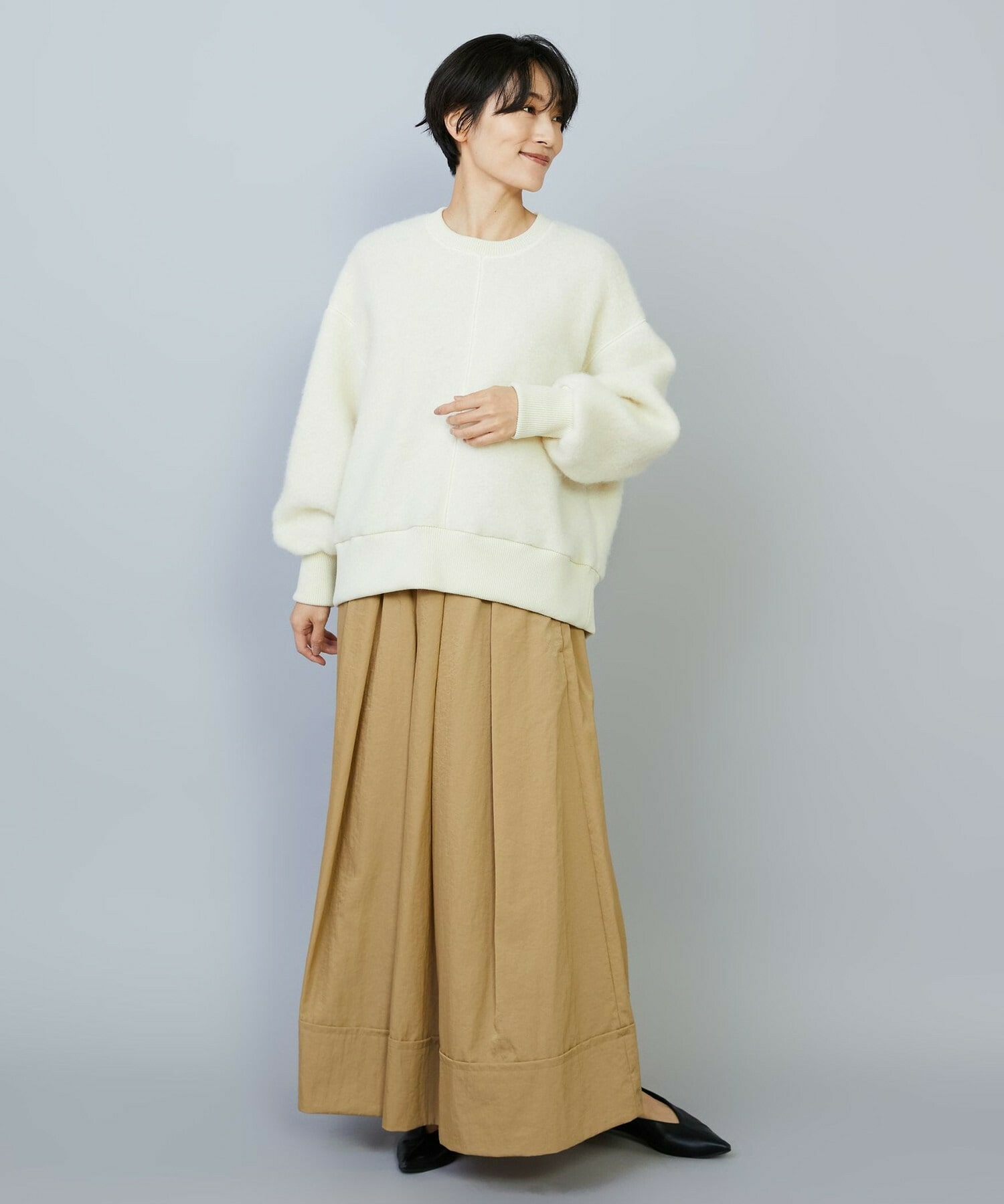 【MOGA】【Lサイズ】ウールシャギージャージートップス 詳細画像 ホワイト 19