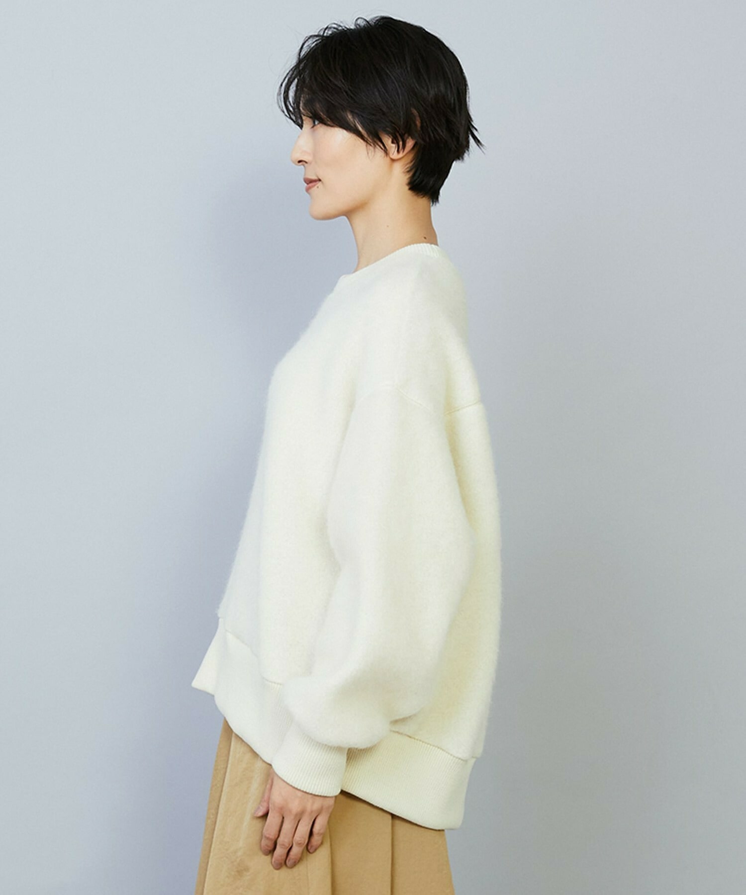 【MOGA】【Lサイズ】ウールシャギージャージートップス 詳細画像 ホワイト 21