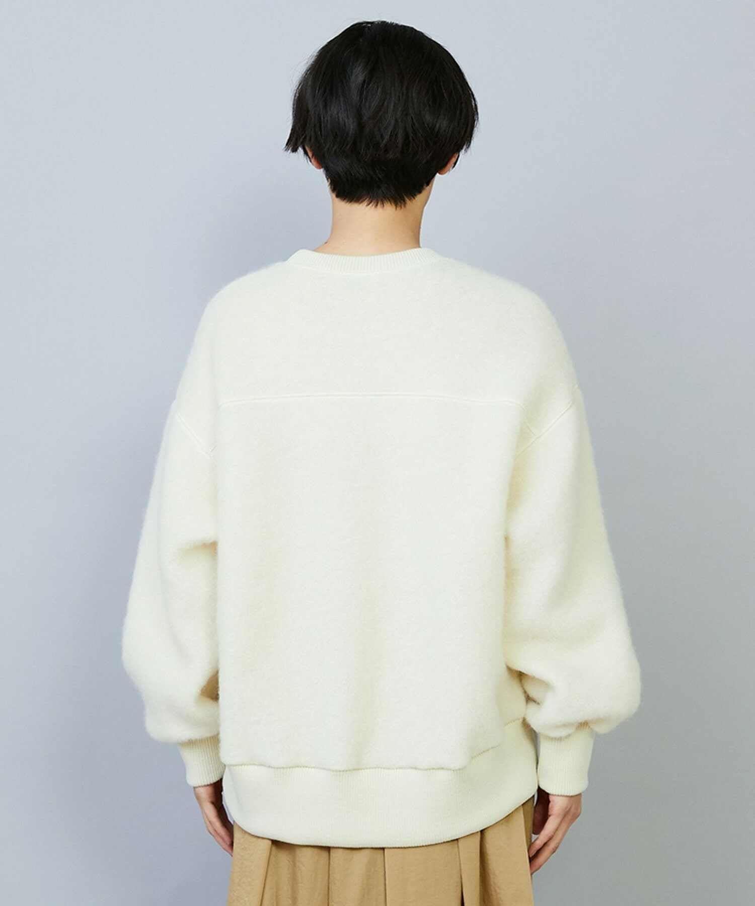 【MOGA】【Lサイズ】ウールシャギージャージートップス 詳細画像 ホワイト 22