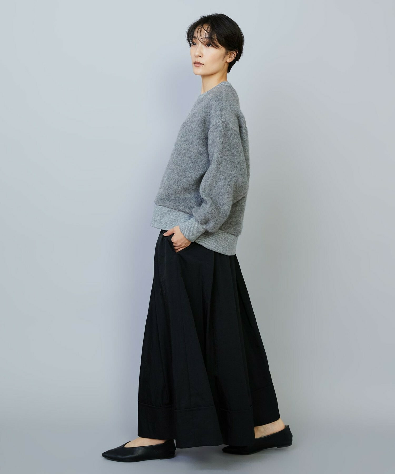 【MOGA】【Lサイズ】ウールシャギージャージートップス 詳細画像 ホワイト 5