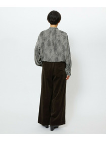 【feerique】【Lサイズ】feerique ジョーゼットプリントフリルブラウス 詳細画像 ブラック系その他 18