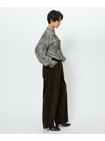 【feerique】【Lサイズ】feerique ジョーゼットプリントフリルブラウス 詳細画像 ブラック系その他 20